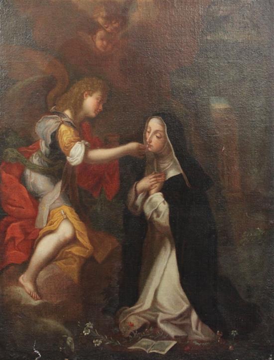 After Carlo Innocenzo Carlone (1686-1775) The Annunciation, 36 x 28in.
